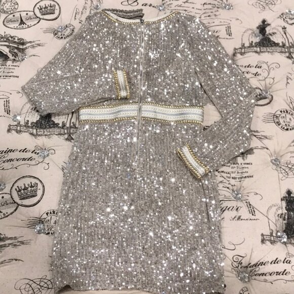 GUESS Patrice Sequin Embellished Mini Dress - Picture 6 of 6